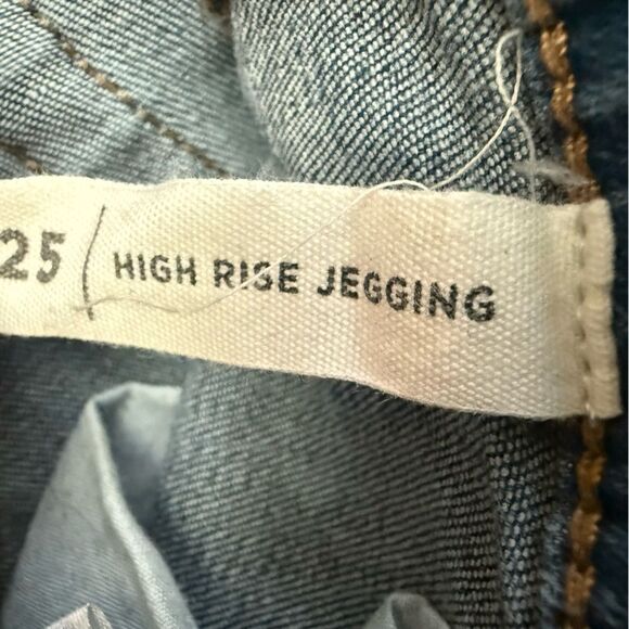 PacSun High Rise Jegging Blue Skinny Jeans with Two-Tone Design - Picture 5 of 7